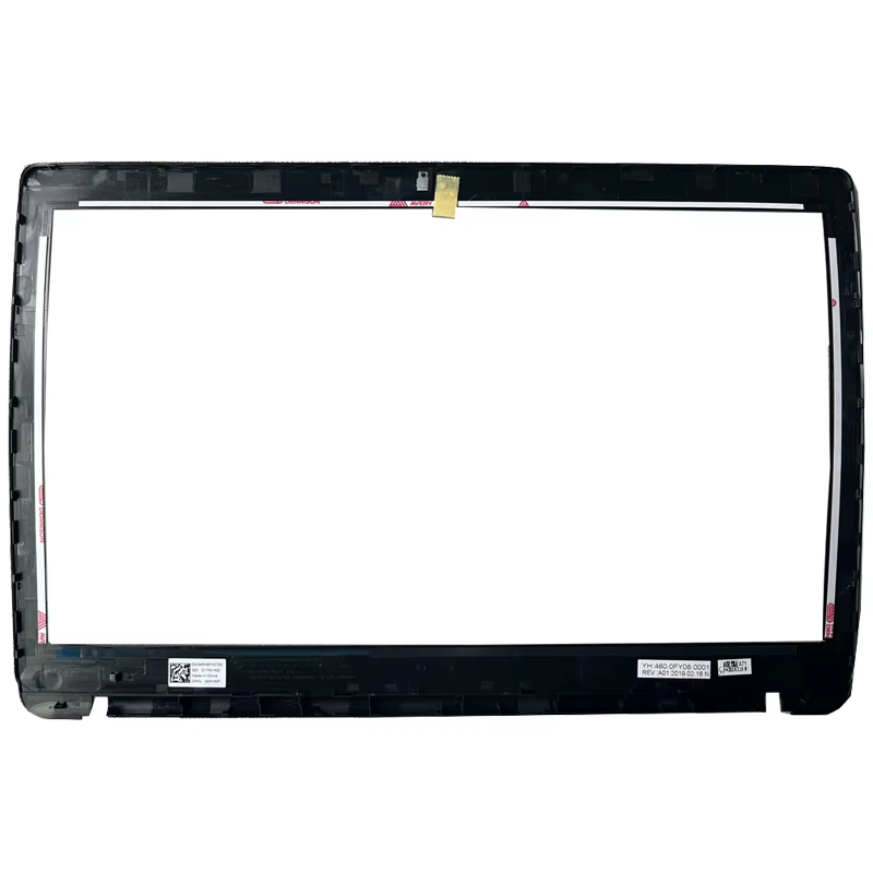 Vista adicional de la cubierta LCD y sus zonas de montaje