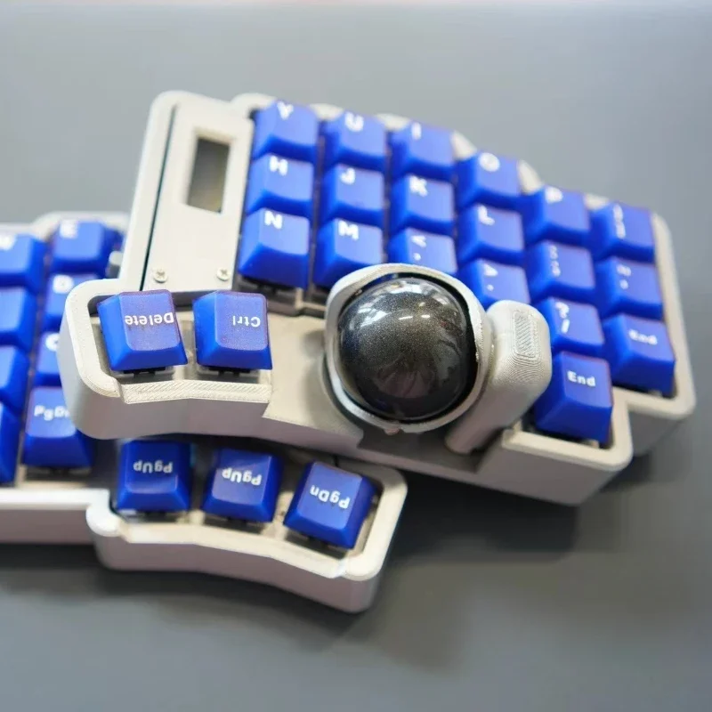 Nuevo Trackball 44 teclado dividido ergonómico personalizado Hot Swap ZMK modo Dual Bluetooth inalámbrico/tipo-c Kit de teclados mecánicos divididos - imagen 5