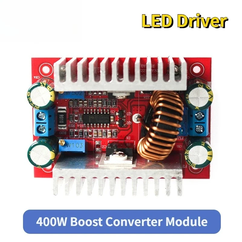 Módulo de refuerzo DC-DC de 400W, módulo de fuente de alimentación de refuerzo de corriente de voltaje constante, módulo de aumento LED de 8,5 V-50V a 10V-60V - imagen 3