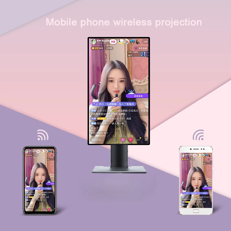 USB + tipo c conectado al teléfono 24/27 pulgadas Streaming dispositivo de TV caliente pantalla Monitor equipo transmisión en vivo pantalla táctil - imagen 4