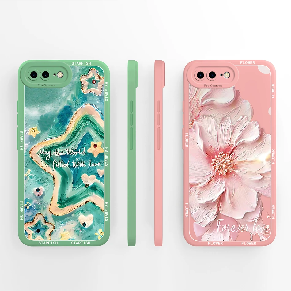 Para iPhone 7 8 Plus iPhone SE funda trasera estética para iPhone7 Plus iPhone8 Plus iPhoneSE carcasa de teléfono de silicona líquida suave - imagen 3