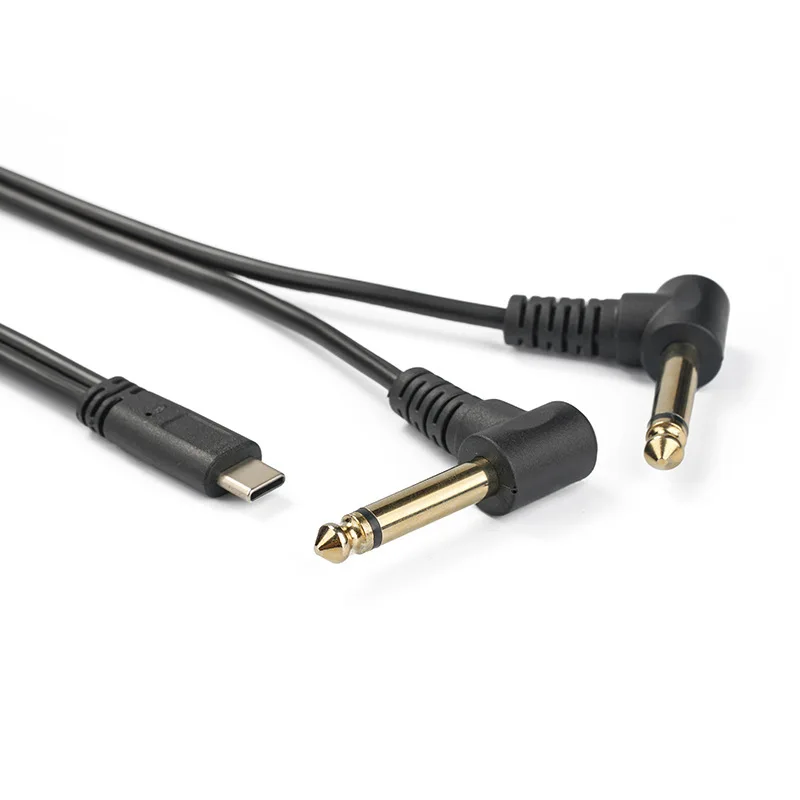 Cable divisor Y estéreo USB C a Dual de 6,35mm Y 1/4 pulgadas para teléfono inteligente, tableta, amplificador de enlace de ordenador portátil, consola de mezcla, altavoz Mezclador - imagen 2