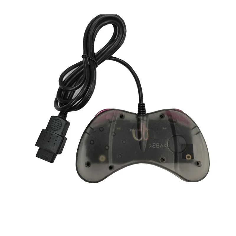 Controlador de juego con cable para consola SEGA Saturn SS, negro transparente - imagen 3