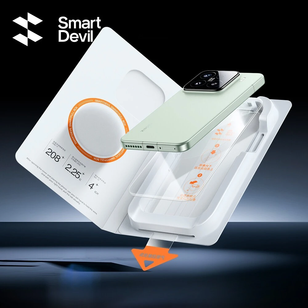 SmartDevil-Película de vidrio templado sin polvo para Poco F7 Ultra F7Pro F6Pro HD, Protector de pantalla para Redmi K80 Pro a prueba de polvo