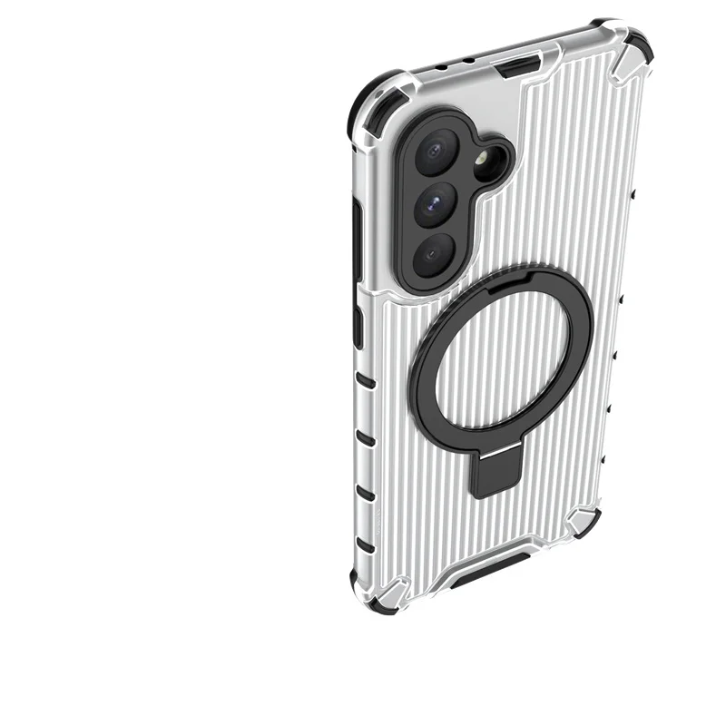 Soporte de anillo corrugado de lujo magnético para Samsung Galaxy S25 S24 S23 Plus Ultra A13 A14 A15 A25 A34 A35 A36 A54 A55 A56 5G - imagen 4