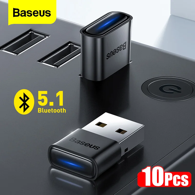 Baseus USB Bluetooth Adaptador Dongle Adaptador Bluetooth 5,1 para PC portátil ratón inalámbrico altavoz receptor de Audio transmisor USB - imagen 2