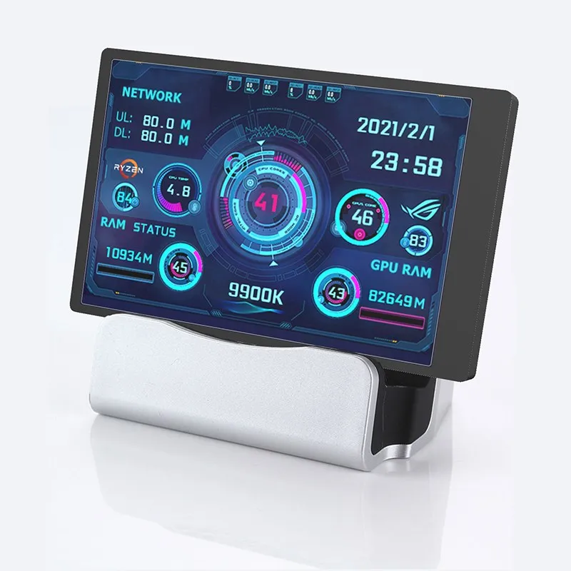 Mini ordenador Pantalla IPS secundaria USB-C soporte metálico AIDA64 - imagen 4