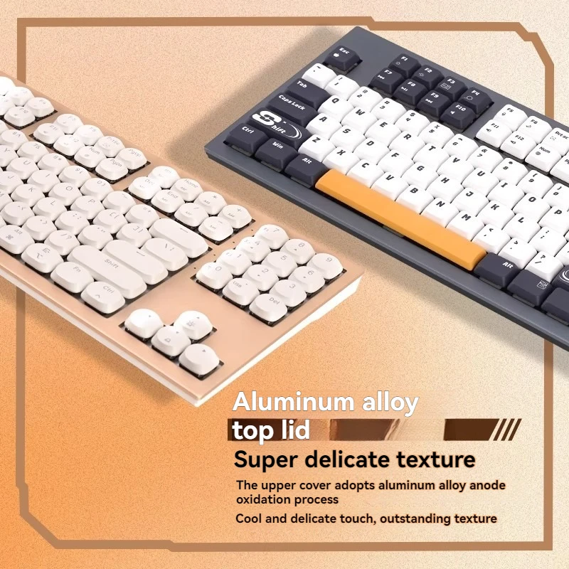 DoubleShell DS102 teclado de perfil bajo intercambio en caliente tres modos de entrada RGB portátil ultrafino tableta teclado mecánico de oficina - imagen 4