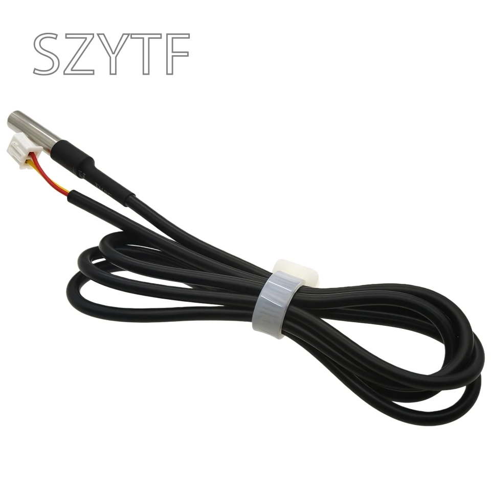 Encapsulación de acero inoxidable tipo impermeable DS18B20 sensor de temperatura cable de sonda de temperatura 2 núcleos con terminal - imagen 3