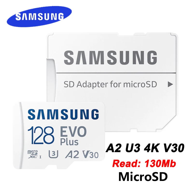 SAMSUNG-tarjeta de memoria Micro SD EVO Plus Flash, 128GB, 64GB, 256GB, 512GB, Clase 10, UHS-I, tarjeta Microsd TF de alta velocidad - imagen 4