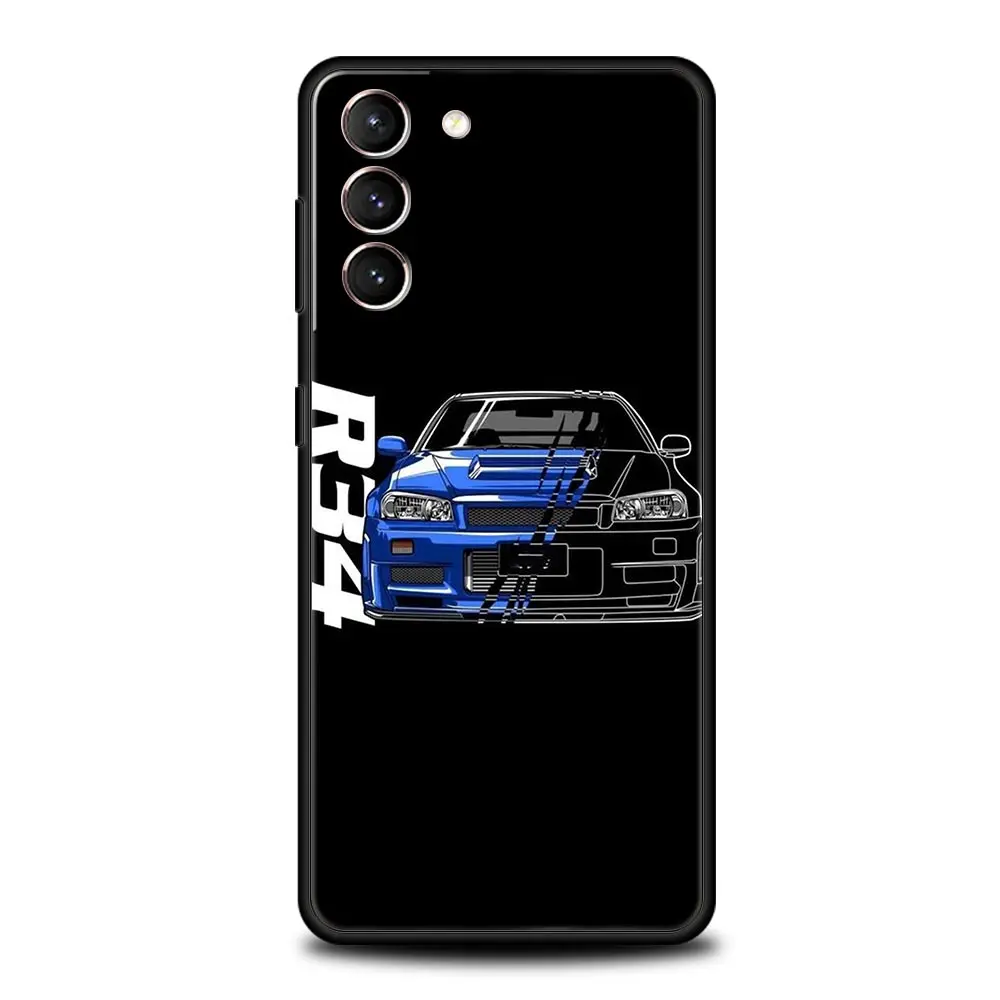 Funda de teléfono para Samsung Galaxy S24 S23 S22 Ultra S20 S21 FE 5G S10 S9 Plus S10E S8 S7 Edge Cover JDM tipo R Civic Sport Car - imagen 4