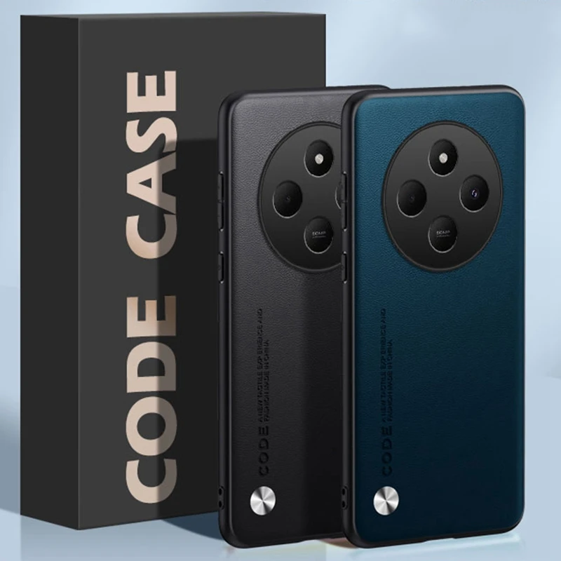 Funda de cuero PU de lujo para Xiaomi Poco C75, funda trasera de silicona mate, funda de teléfono de protección completa para Redmi 14C 14 C Redmi14C 4G - imagen 4