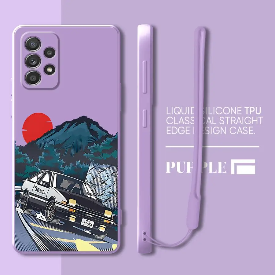 Funda de teléfono de coche con iniciales de Anime D para Samsung Galaxy A02s A06 A30s A71 A73 A50 A56 A05 A20s A03 A04 A53 funda blanda - imagen 3