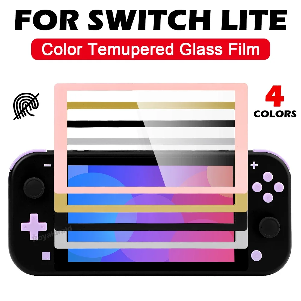 Protector de pantalla colorido para Nintendo Switch Lite Game Consol Premium transparente HD Protector de vidrio templado transparente antiarañazos - imagen 3