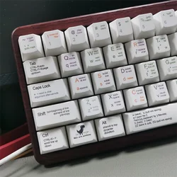 Keycaps PBT Cherry Profile para Teclado Mecánico MX Minimalista Blanco
