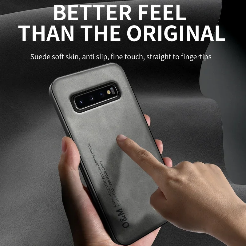 Funda de cuero magnética de lujo para Samsung Galaxy S9, S10 Plus, Note 8, 9, 10 Plus, cubierta trasera, protección de silicona, funda de teléfono Coque - imagen 5
