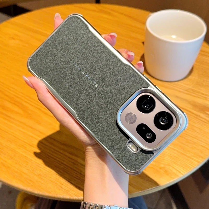 Para OPPO Find X9 Pro funda de cuero PU magnética de carga inalámbrica funda protectora trasera para Find X9 X8 Pro X8 Ultra X8S Shell - imagen 5