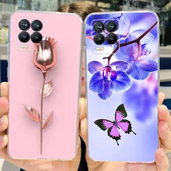 Funda Silicona Realme 8 – Diseño Mariposas y Flores
