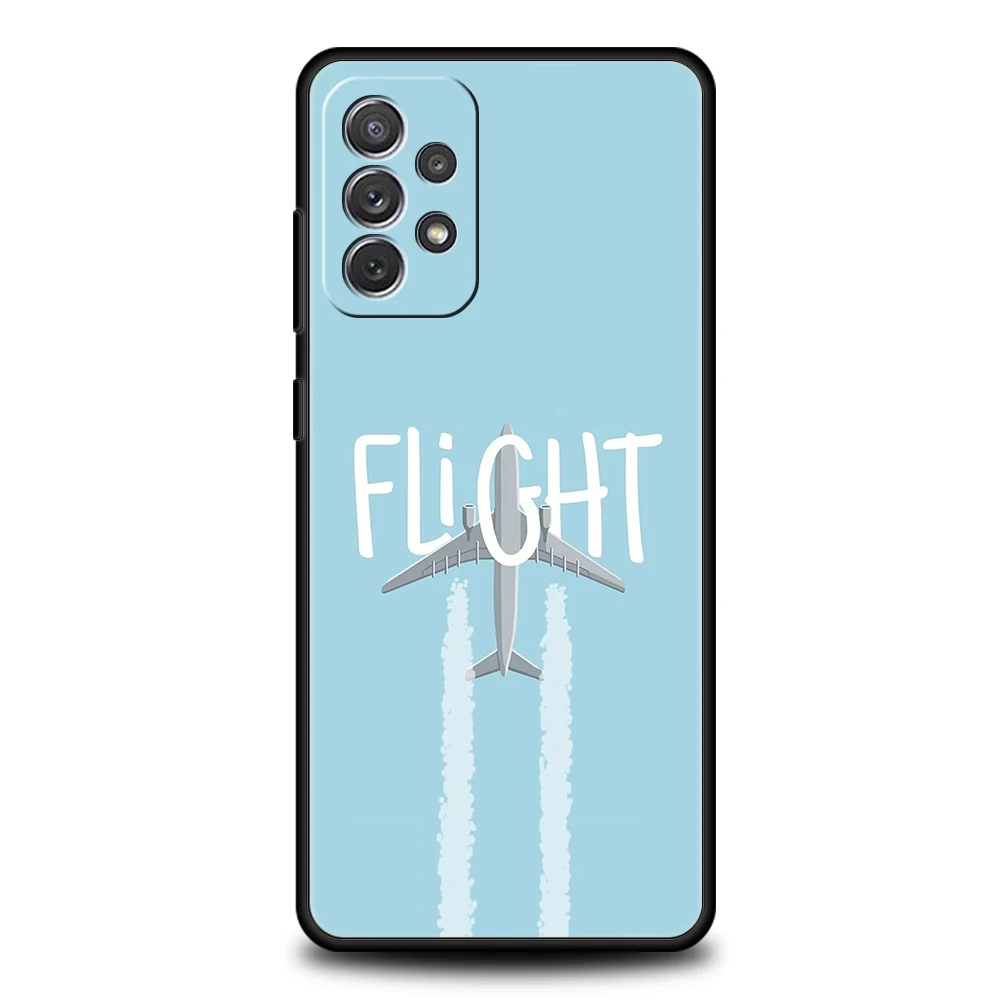 Funda de teléfono para Samsung A15 A13 A35 A55 A51 A71 A41 A31 A21S A03S A05 A17 A23 A25 A33 A53 A73 5G A07 4G, funda con patrón de avión - imagen 2