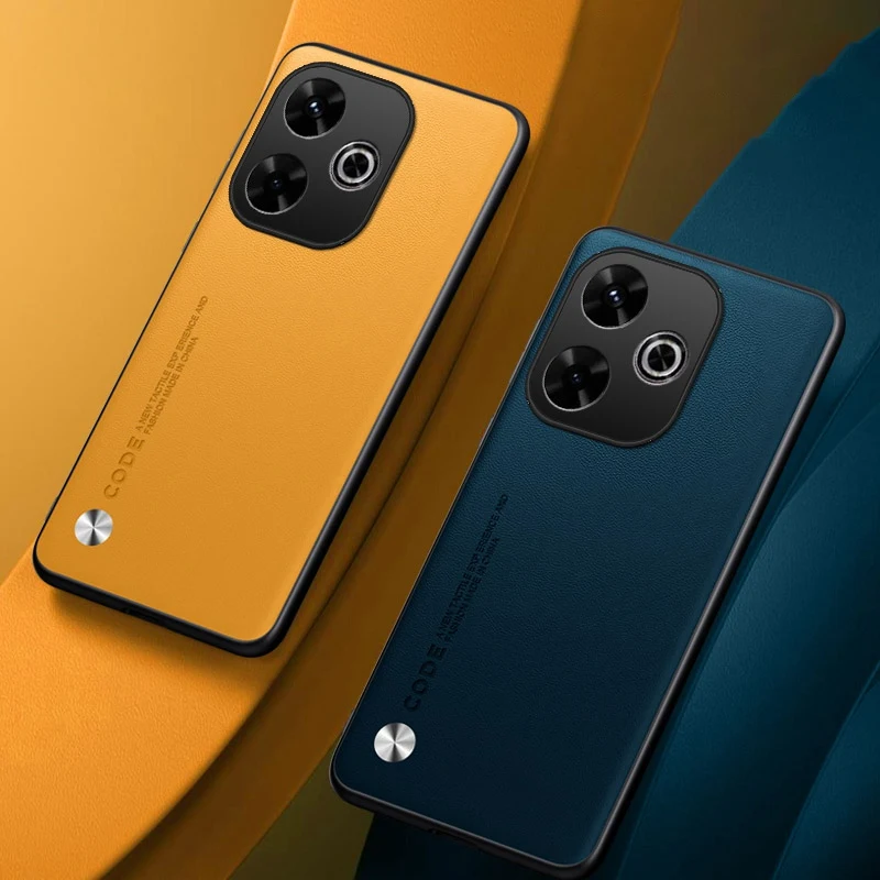 Funda de cuero PU de lujo para Xiaomi Redmi 13, 4G, 13C, 5G, Redmi13, C, funda trasera, protección de silicona mate, funda de teléfono para Poco M6 4G - imagen 3