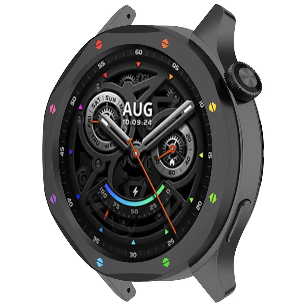 Anillo de bisel de Metal, Protector de Metal, funda de reloj, cubierta de correa, Protector de pantalla de vidrio templado, bisel de reloj de Metal para Xiaomi Watch S4/S3 - imagen 5