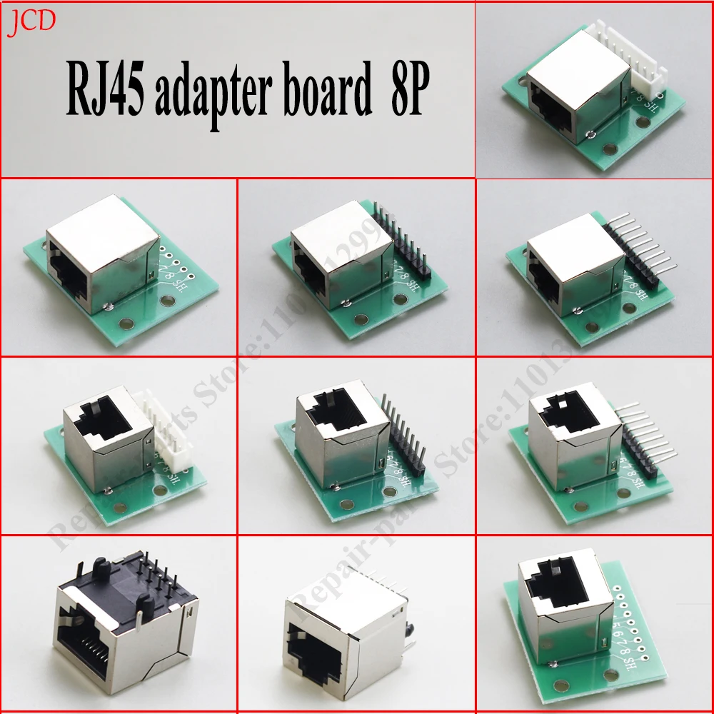 Placa adaptadora RJ45 a conector Ethernet Modular XH2.54, interfaz de Red + Placa de ruptura + cabezal de Pin, 1 unidad - imagen 2