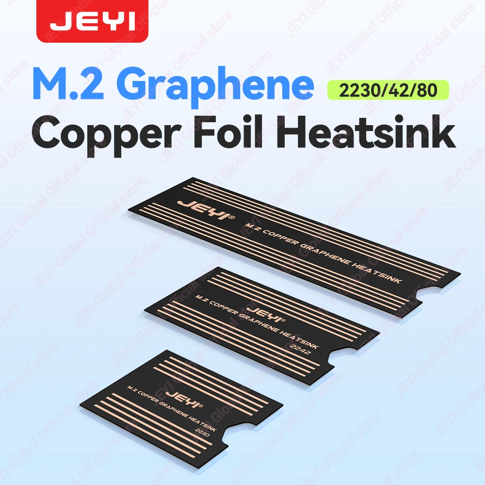 Disipador de calor JEYI Graphene 2280/42/30 M.2, disipador de calor de grafeno de doble capa y radiador enfriador con diseño de lámina de cobre para ordenador portátil - imagen 2