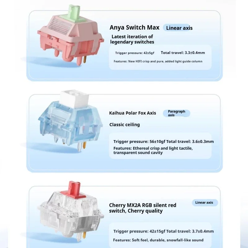 ATK A98 PRO Teclado mecánico inalámbrico 98% diseño Bluetooth 2,4G con cable ergonomía personalizado E-sport Gaming teclado de oficina regalos - imagen 3