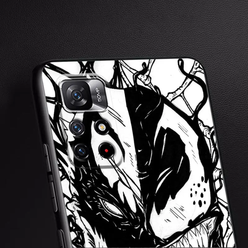 Marvel Venom Black Art Poco F6 Pro Fundas para Xiaomi Poco X3 NFC X6 X4 X5 Pro M4 M5 M6 F3 F4 F5 14 13T Pro funda trasera para teléfono - imagen 5