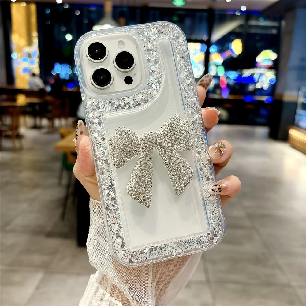 Edge 50 Fusion Bling Glitter lindo pajarita funda de teléfono para Motorola Moto Edge 50 Fusion 50 Pro 40 NEO cubierta de silicona a prueba de golpes - imagen 4