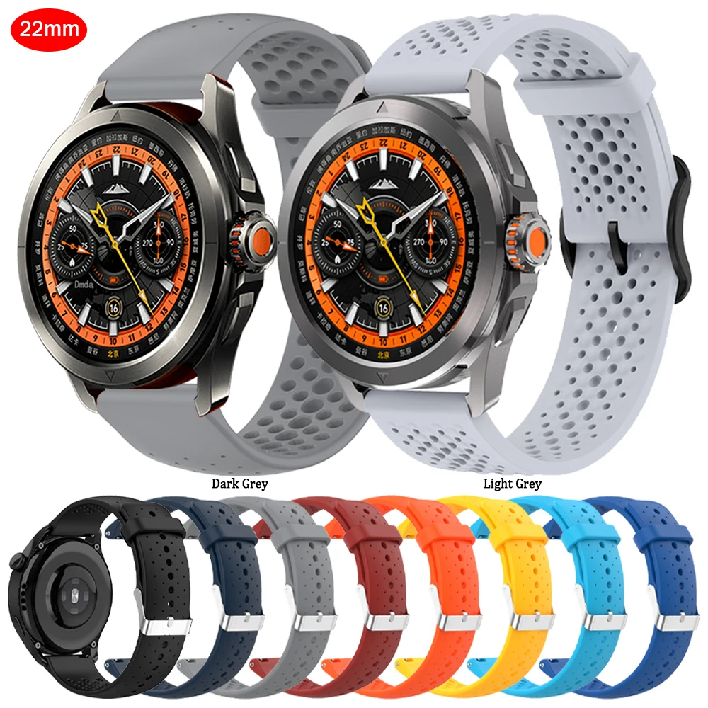 Correa deportiva de silicona de 22mm para Xiaomi Watch S4 Sport/S3/S2 46mm 42mm/S1 color activo 2/Mi Watch/REDMI Watch 5 Lite/banda activa