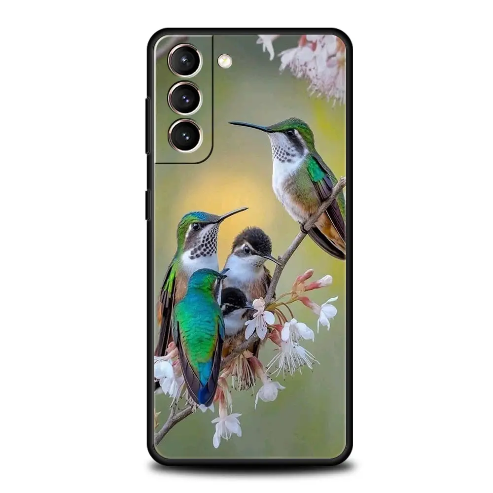 Funda de teléfono colibrí para Samsung Galaxy S25 S24 S23 S22 S20 Ultra S21 FE 5G S10 Plus S10E funda suave de TPU - imagen 2