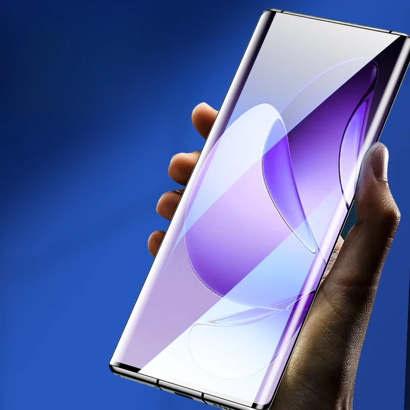 Vidrio templado 9H para OPPO Reno 13 Pro Protector de pantalla curvo 3D para Reno13Pro vidrio transparente antiluz azul - imagen 4