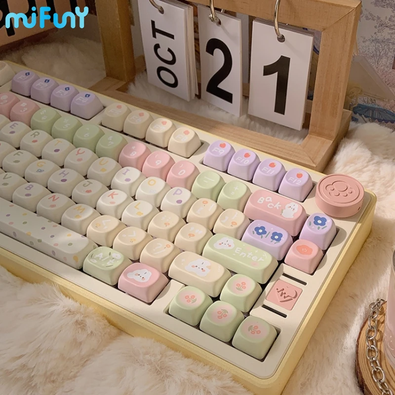 MiFunny-Tapa de tecla de perfil MOA/GMK67 Teclado mecánico para SOA, teclas personalizadas Kawaii - imagen 5