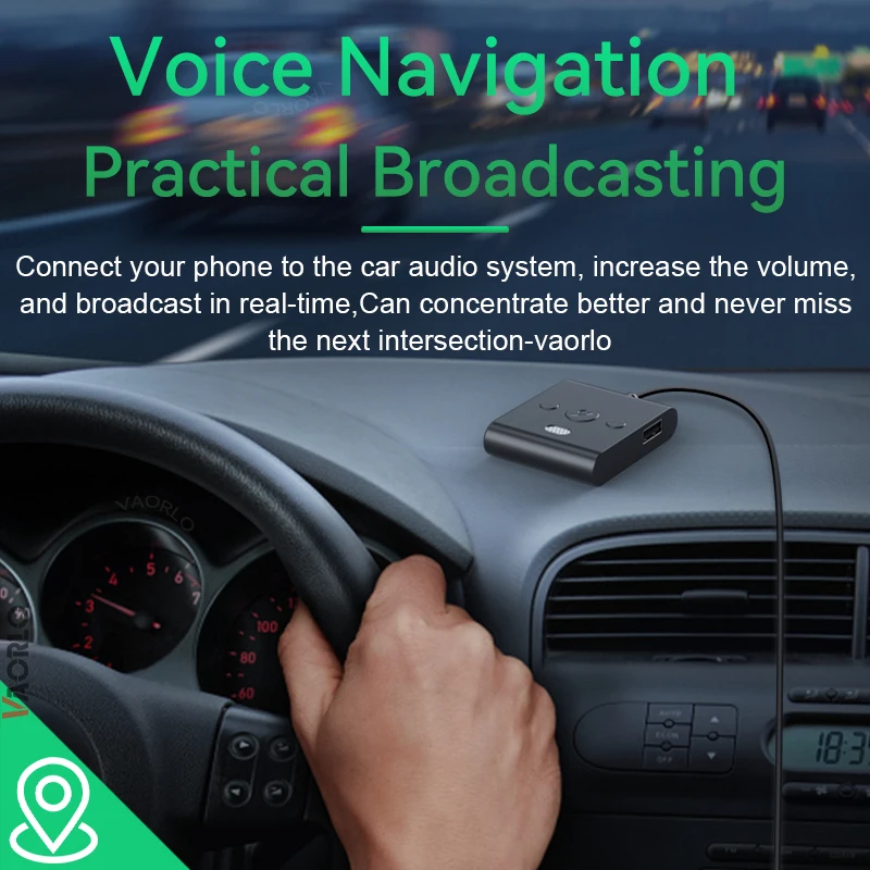 Kit Bluetooth 5,4 para coche, receptor de Audio auxiliar, adaptador de Audio inalámbrico estéreo con disco U USB de 3,5 MM con micrófono, llamada con manos libres, navegación y música - imagen 3