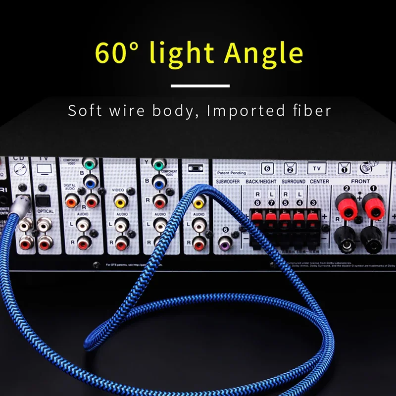 YYTCG Cable de Audio óptico Digital HiFi Toslink SPDIF Cable Coaxial Cable de fibra para amplificadores reproductor Blu-ray Xbox 360 Soundbar - imagen 4