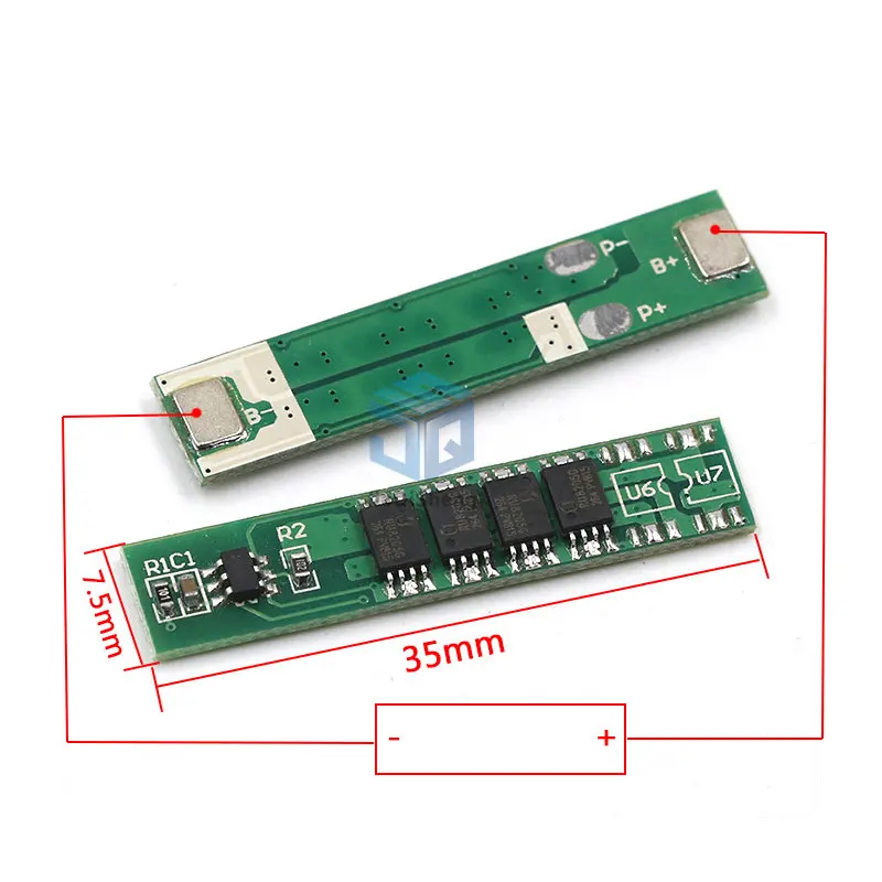 1S 7.5A 10A 15A 3,7 V Li-ion 3 4 6MOS BMS PCM Placa de protección de batería PCM para batería de litio 18650 Lion - imagen 2