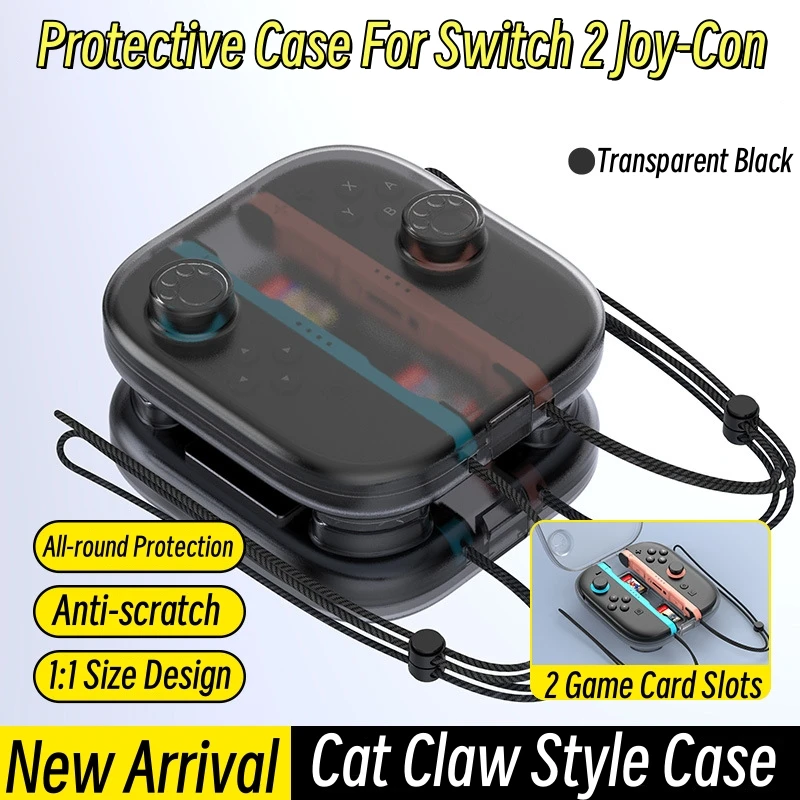 Funda protectora estilo pata de gato para Switch 2, estuche de almacenamiento Joy-Con para mando NS2, accesorios para protección de Joystick - imagen 2