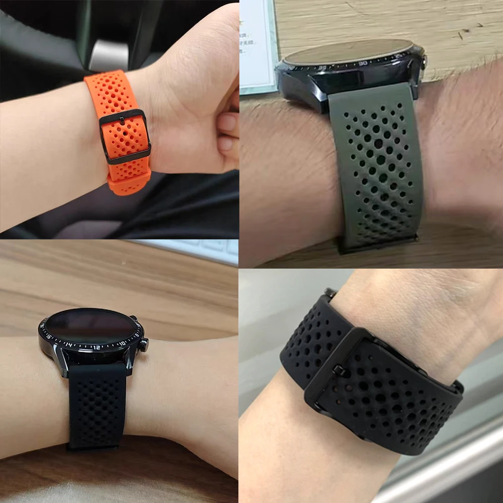 Pulsera deportiva de silicona de 22mm para SUUNTO RUN, bandas suaves transpirables para SUUNTO 9 Peak DLC/PRO 9 5 PEAK RACE S OCEAN, correa de repuesto - imagen 5