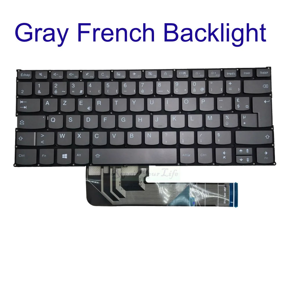 UK SP LA PT-BR FR Teclado retroiluminado para Lenovo Yoga 6-13 13ARE05 82FN 13ALC6 82ND Laptop IdeaPad Francés AZERTY Español Latino Nuevo - imagen 4