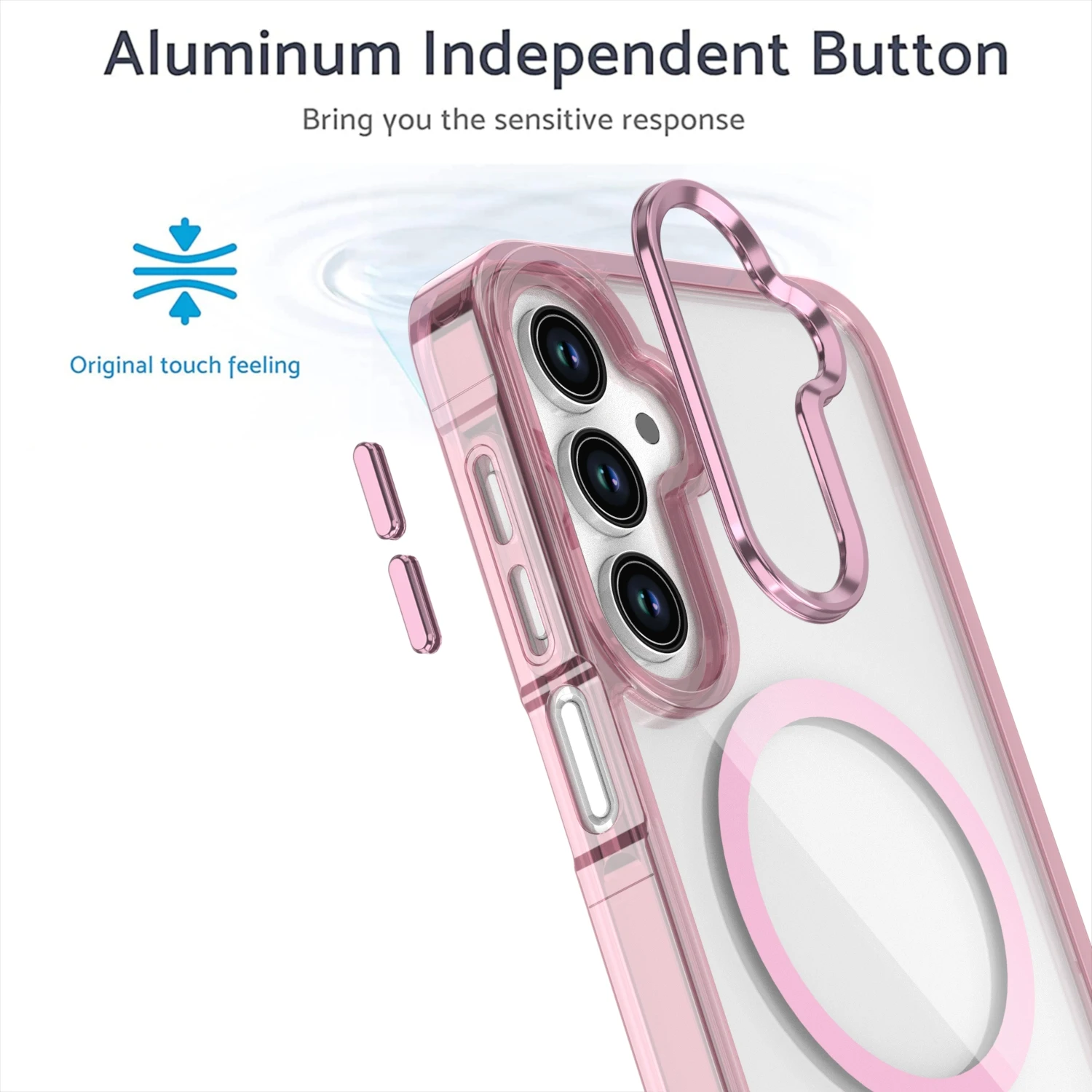 Funda magnética inalámbrica para Samsung Galaxy A04 A05 A13 A14 A15 A25 A32 A35 A51 A52 Magsafe, funda protectora transparente de alta dureza - imagen 4