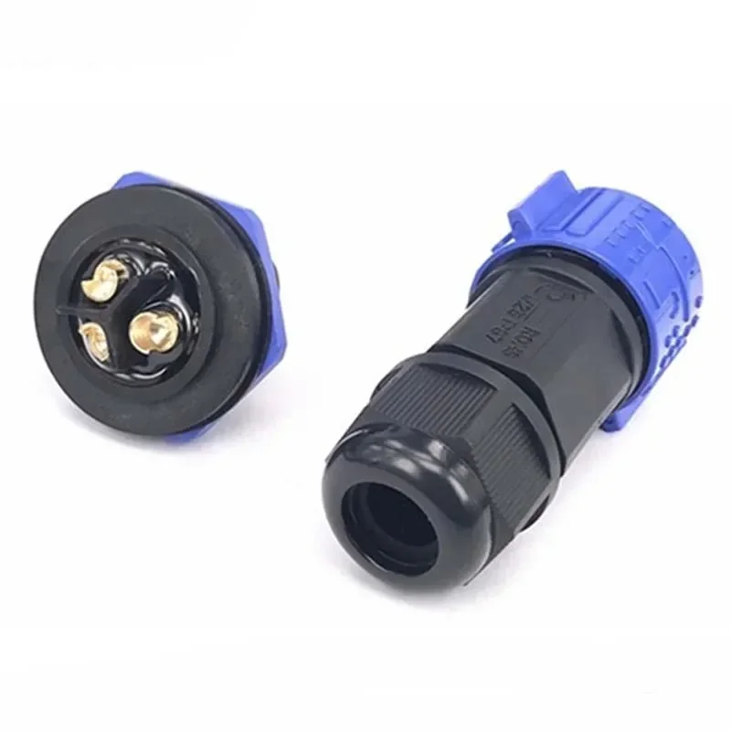 Conector de Cable eléctrico M25 50A, resistente al agua, 500V, IP67, 2, 3, 4 pines, autobloqueo, carga de bicicleta eléctrica, enchufe de Panel de aviación - imagen 4