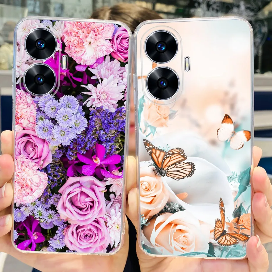 Funda de teléfono para Realme C55 4G RMX3710, cubierta pintada de colores, suave y delgada, para Realme C55 C55 RealmeC55 - imagen 2