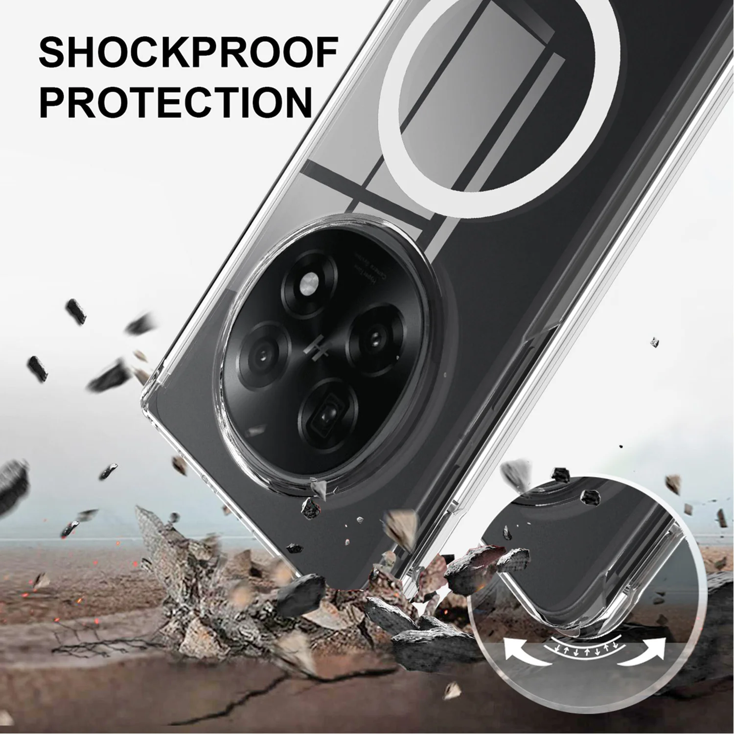 Funda para OPPO Find N5 Oneplus Open2 Magsafe, funda acrílica transparente magnética a prueba de arañazos para Oneplus Open 2 - imagen 5