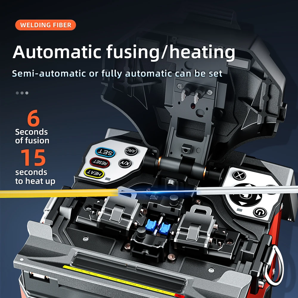 Máquina empalmadora de fusión SAIVXIAN A-80S, máquina de empalme 6S con kits de herramientas de medidor de potencia óptica VFL, multilingüe - imagen 3
