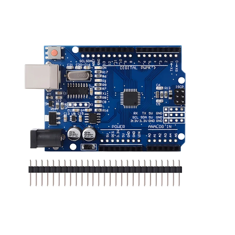 1-10 Uds UNO R3 oficial (CH340G) Chip MEGA328P para Arduino UNO R3 + CABLE USB/TYPE-C ATMEGA328P-AU Placa de desarrollo 16Mhz - imagen 4