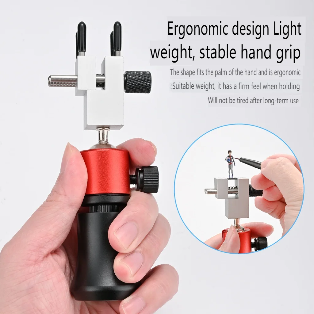 MSWZ MS093 Tornillo de banco de mano para pintura de modelo de precisión, mini abrazadera de ángulo ajustable para herramientas artesanales de Hobby pintadas a mano - imagen 5