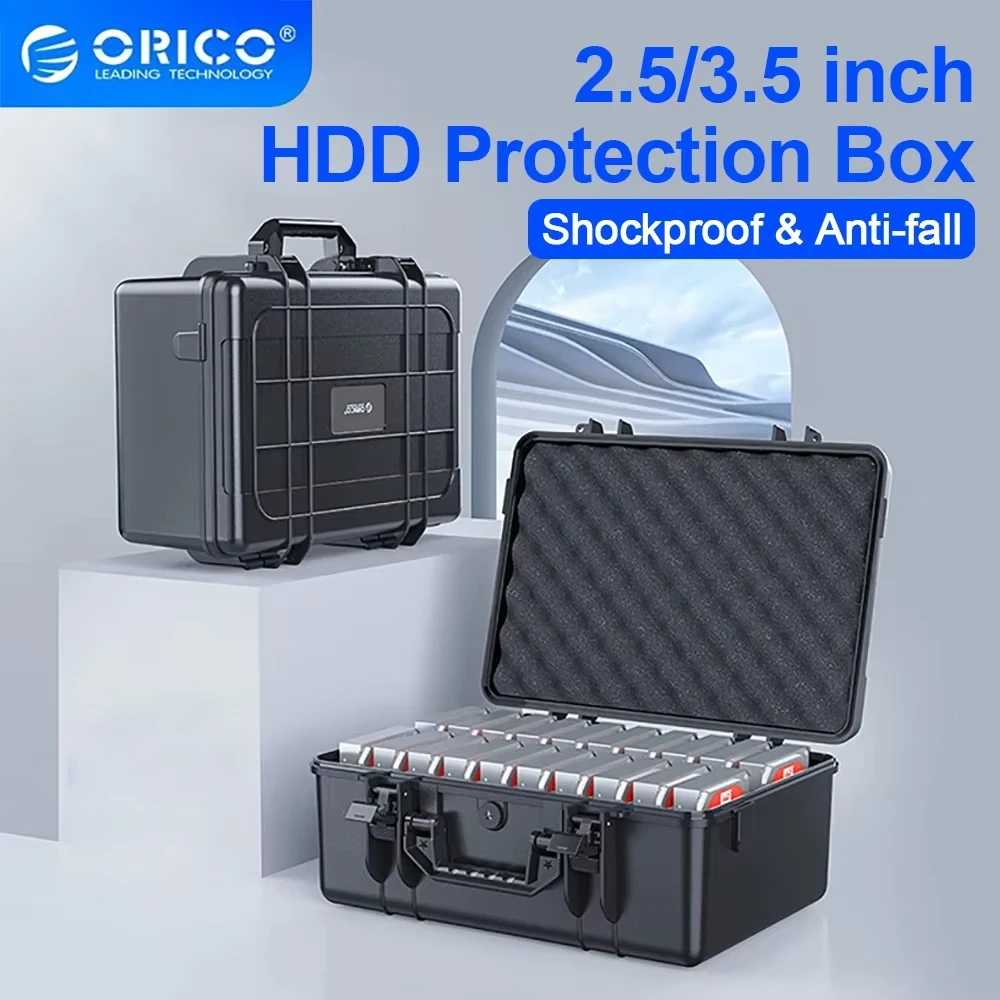 ORICO 20 Bay disco duro de 3,5 pulgadas protección HDD caja de almacenamiento caja externa portátil Multi Bay para exteriores a prueba de polvo a prueba de golpes