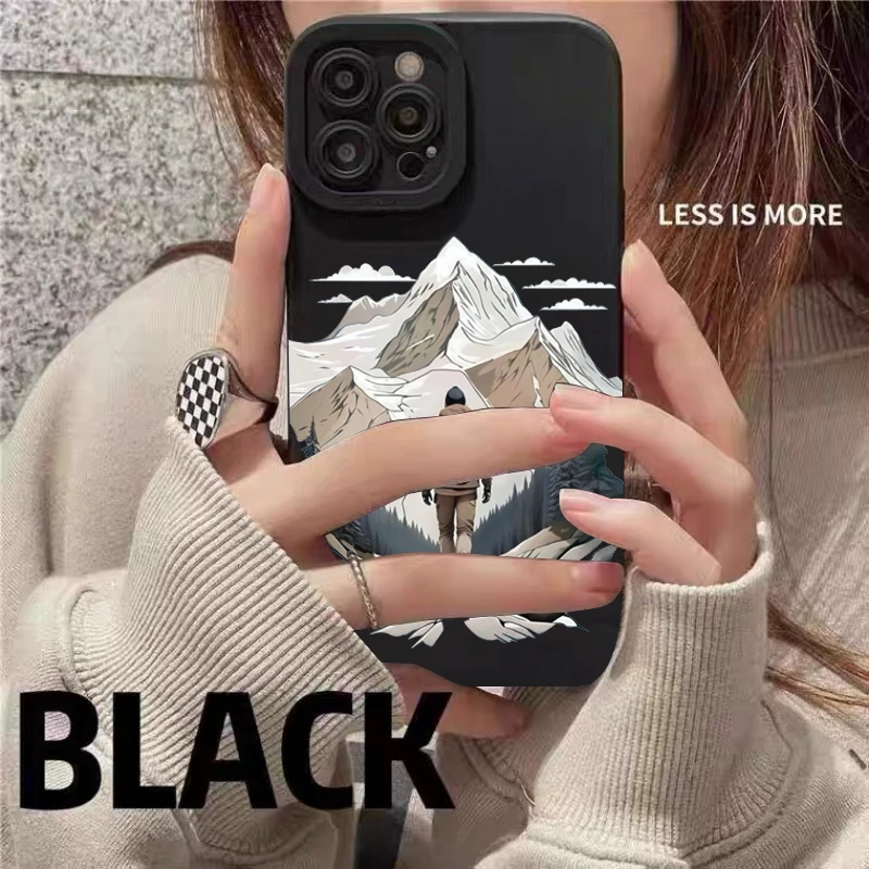 Funda para iPhone 17 16 15 Pro Max 14 13 12 11 cubierta de teléfono de viaje de montañismo para iPhone XS X XR 7 8 Plus 16E 17 Fundas suaves de aire - imagen 5