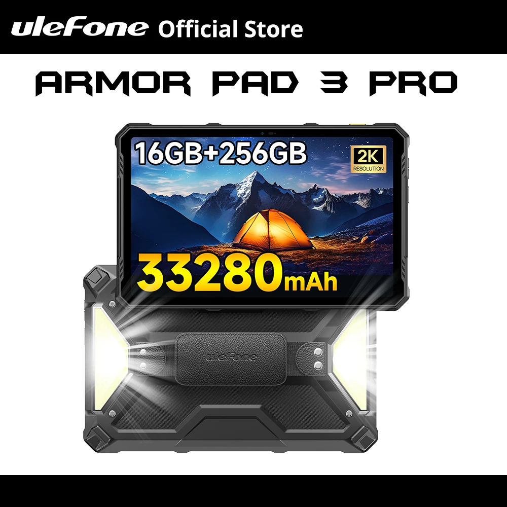 Tableta robusta Ulefone Armor Pad 3 Pro de 33280 mAh, MediaTek MT8788, 16 GB de RAM (8+8), 256 GB de ROM, 50 MP, pantalla de 10,36 pulgadas, resolución 2K, Android 4G, versión global - imagen 2